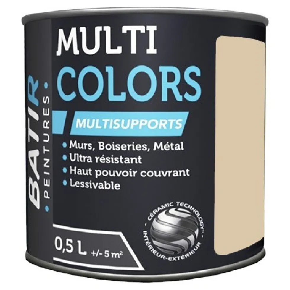 Peintures BÂTIR Multi Colors Mat Poudré Beige doré