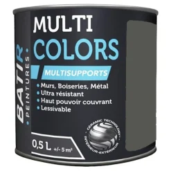 Peintures BÂTIR Multi Colors Mat Poudré Noir sylvestre