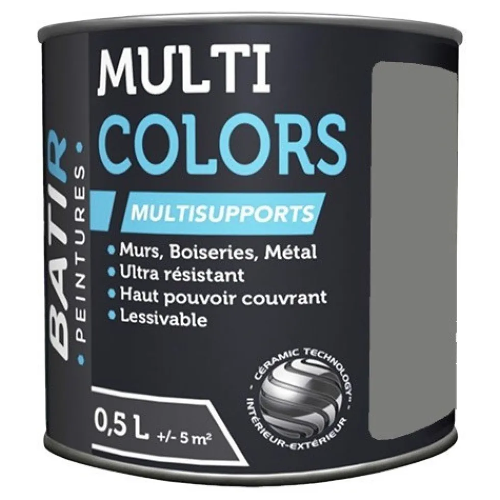 Peintures BÂTIR Multi Colors Mat Poudré Gris taupe