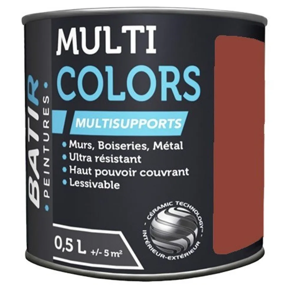 Peintures BÂTIR Multi Colors Mat Poudré Rouge opéra