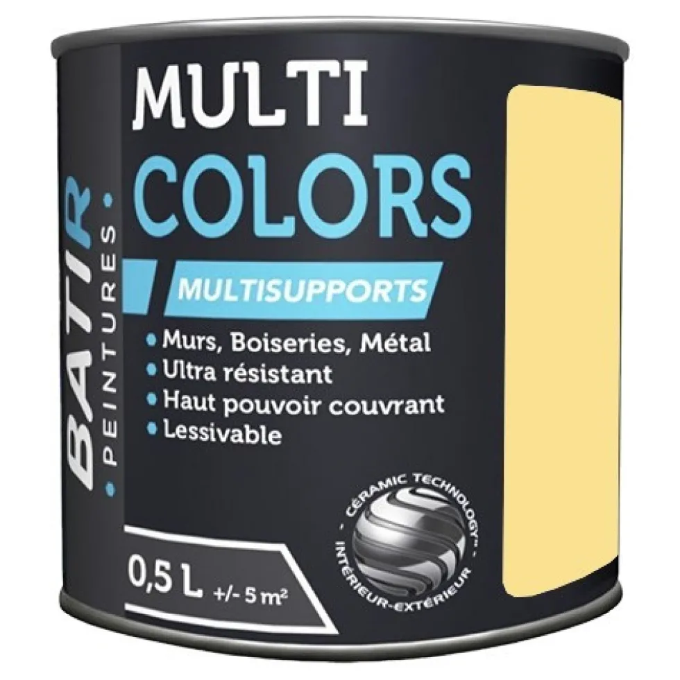 Peintures Multi Colors BÂTIR Narcisse Jaune Satin Soyeux