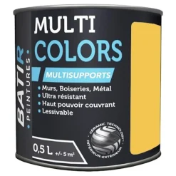 Peintures Multi Colors BÂTIR Satin Soyeux Jaune pollen