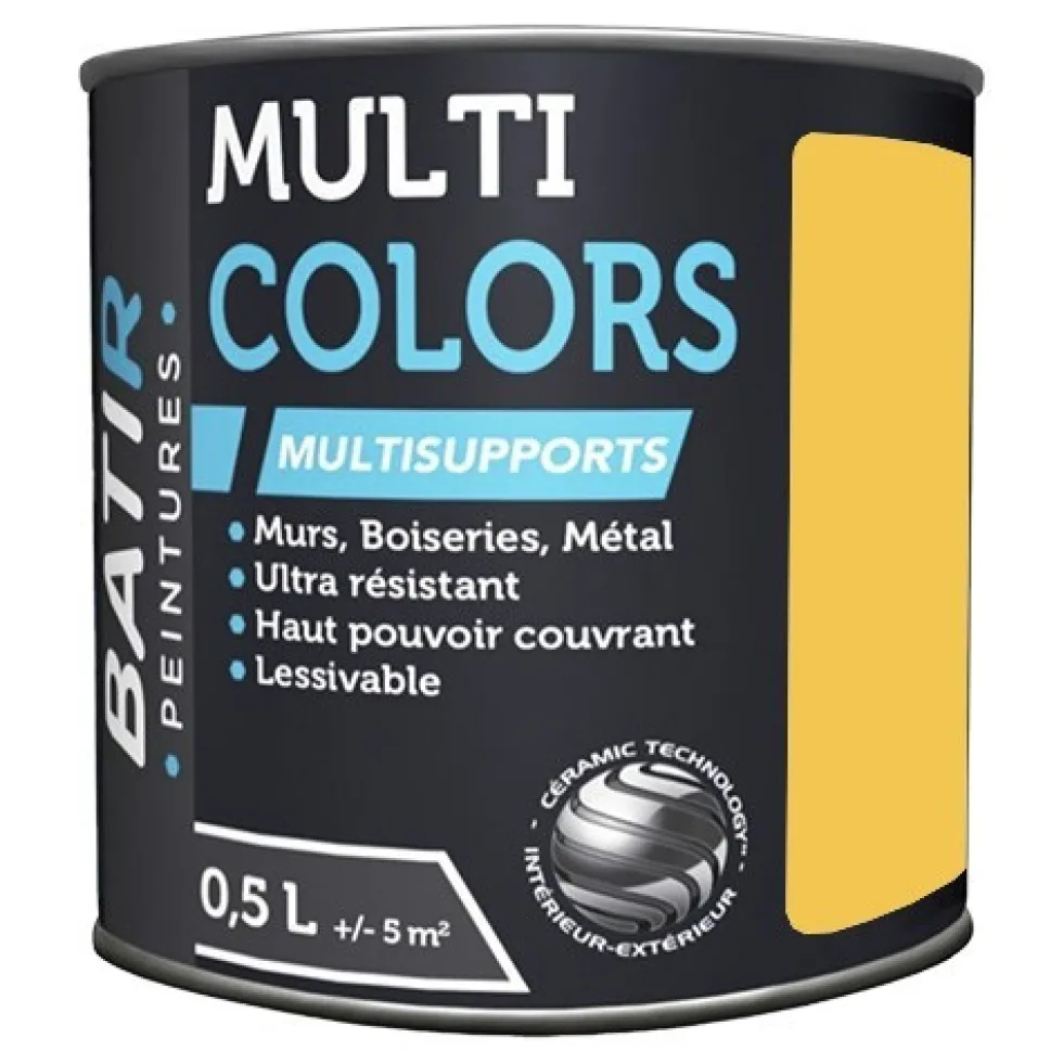 Peintures Multi Colors BÂTIR Satin Soyeux Jaune pollen
