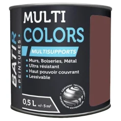 Peintures Multi Colors BÂTIR Satin Soyeux Lie de vin