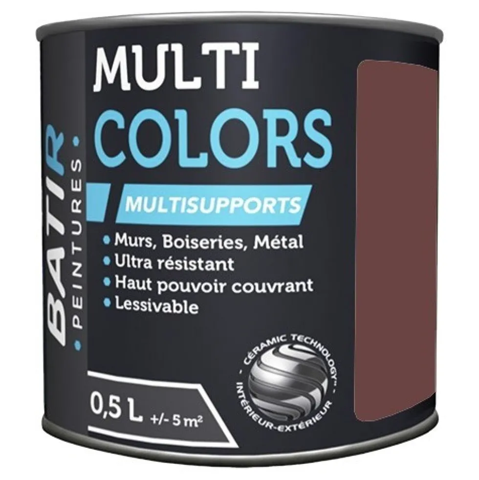 Peintures Multi Colors BÂTIR Satin Soyeux Lie de vin
