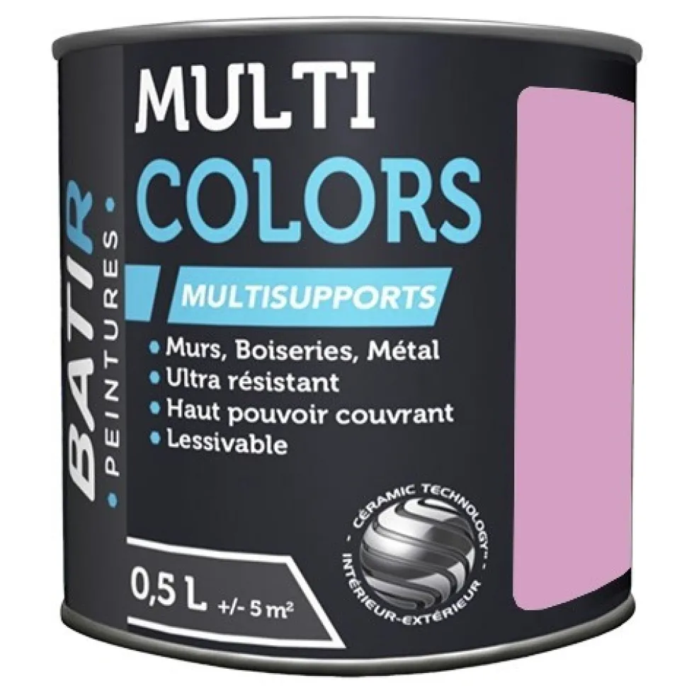 Peintures Multi Colors BÂTIR Satin Soyeux Rose camélia