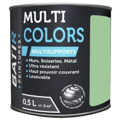 Peintures Multi Colors BÂTIR Satin Soyeux Vert tonique