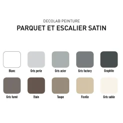 Peinture Sol Parquet Escalier V33 Déco LAB Gris Acier