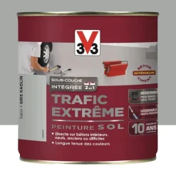 Peinture Sol Résine V33 Trafic Extrême Gris kaolin