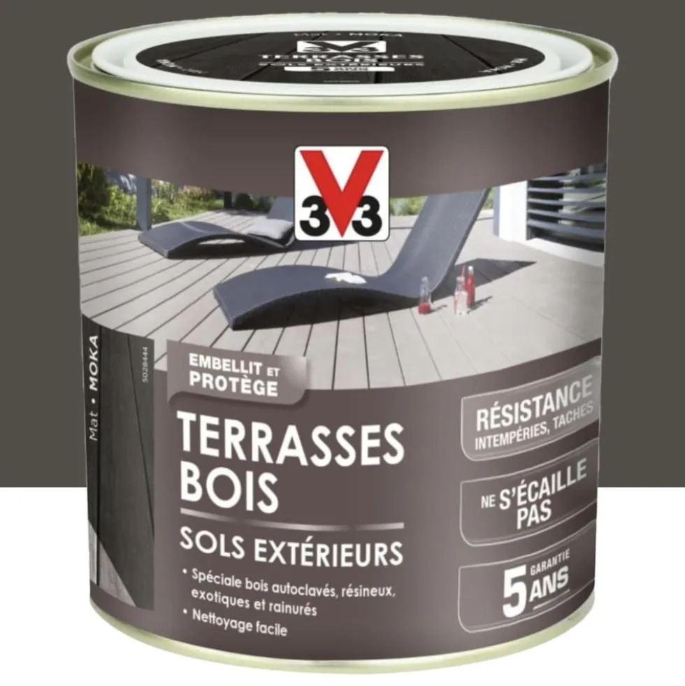 Peinture Sol V33 Terrasses Bois Sols Extérieurs Moka