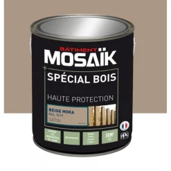 Peinture Spécial Bois MOSAÏK Haute Protection Beige moka