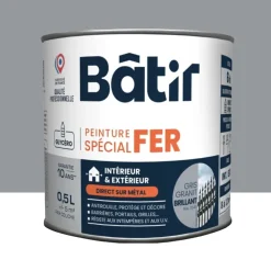 Peinture Spécial Fer BÂTIR Gris granit brillant