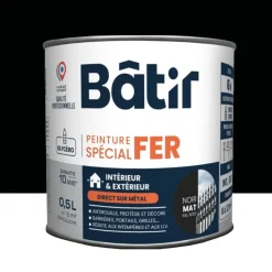 Peinture Spécial Fer BÂTIR Noir mat