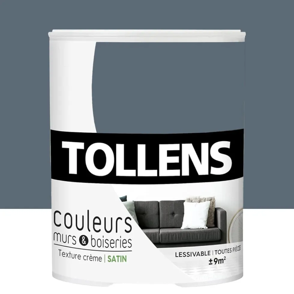 Peinture TOLLENS Couleurs Murs & Boiseries Satin Gris création