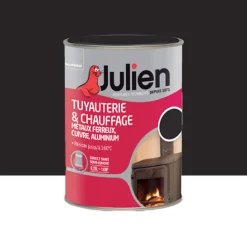 Peinture Tuyauterie et chauffage Julien Noir Brillant