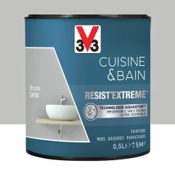 Peinture V33 Cuisine & Bain Resist'Extreme Satin Brume