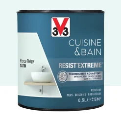 Peinture V33 Cuisine & Bain Resist'Extreme Satin Perce Neige