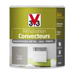 Peinture V33 Rénovation Convecteurs/Radiateurs 0,5L Taupe
