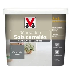 Peinture V33 Rénovation Sols Carrelés (Carrelages - Marbres) 2 en 1 Satin Carbonate