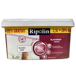 Peinture XPro3 Plafonds Pratic RIPOLIN blanc mat