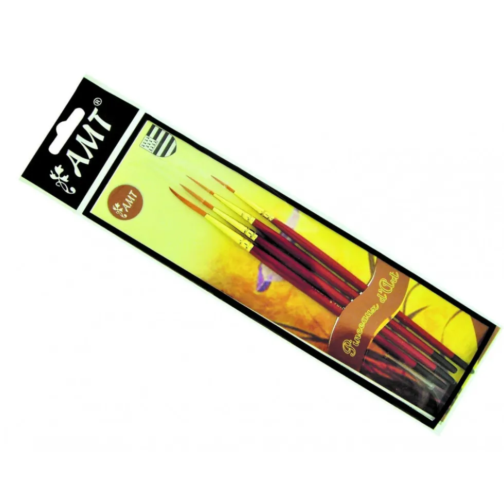 Pochette de 3 pinceaux d'art AMT (PDPI)