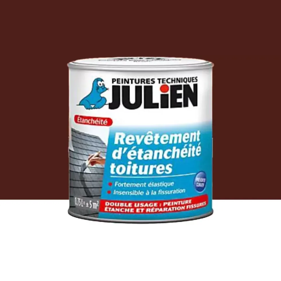 Revêtement d'étanchéité toitures JULIEN Brun rouge