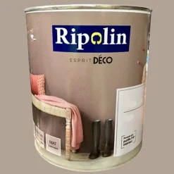 RIPOLIN Peinture Esprit Déco Bois fumé Mat