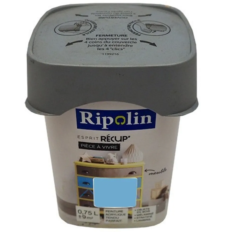 RIPOLIN Peinture Esprit Récup' Pièce à vivre Bleu seventies