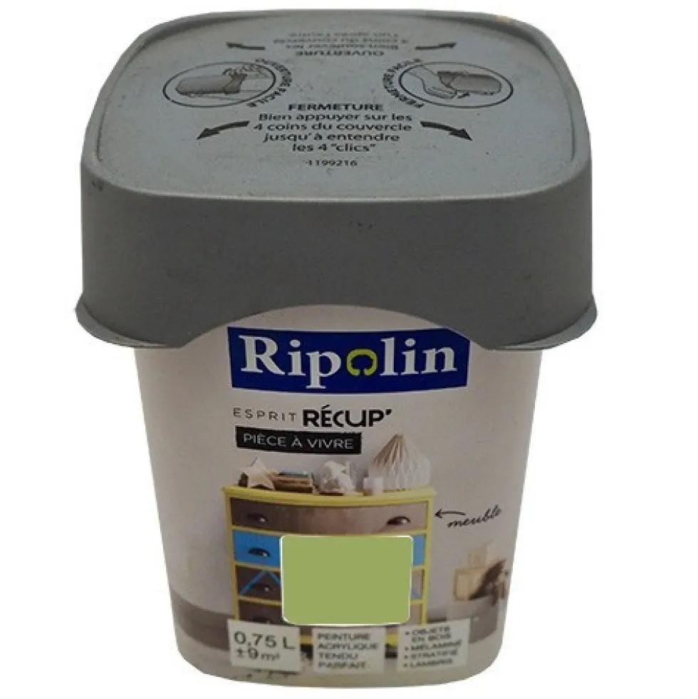 RIPOLIN Peinture Esprit Récup' Pièce à vivre Vert granny