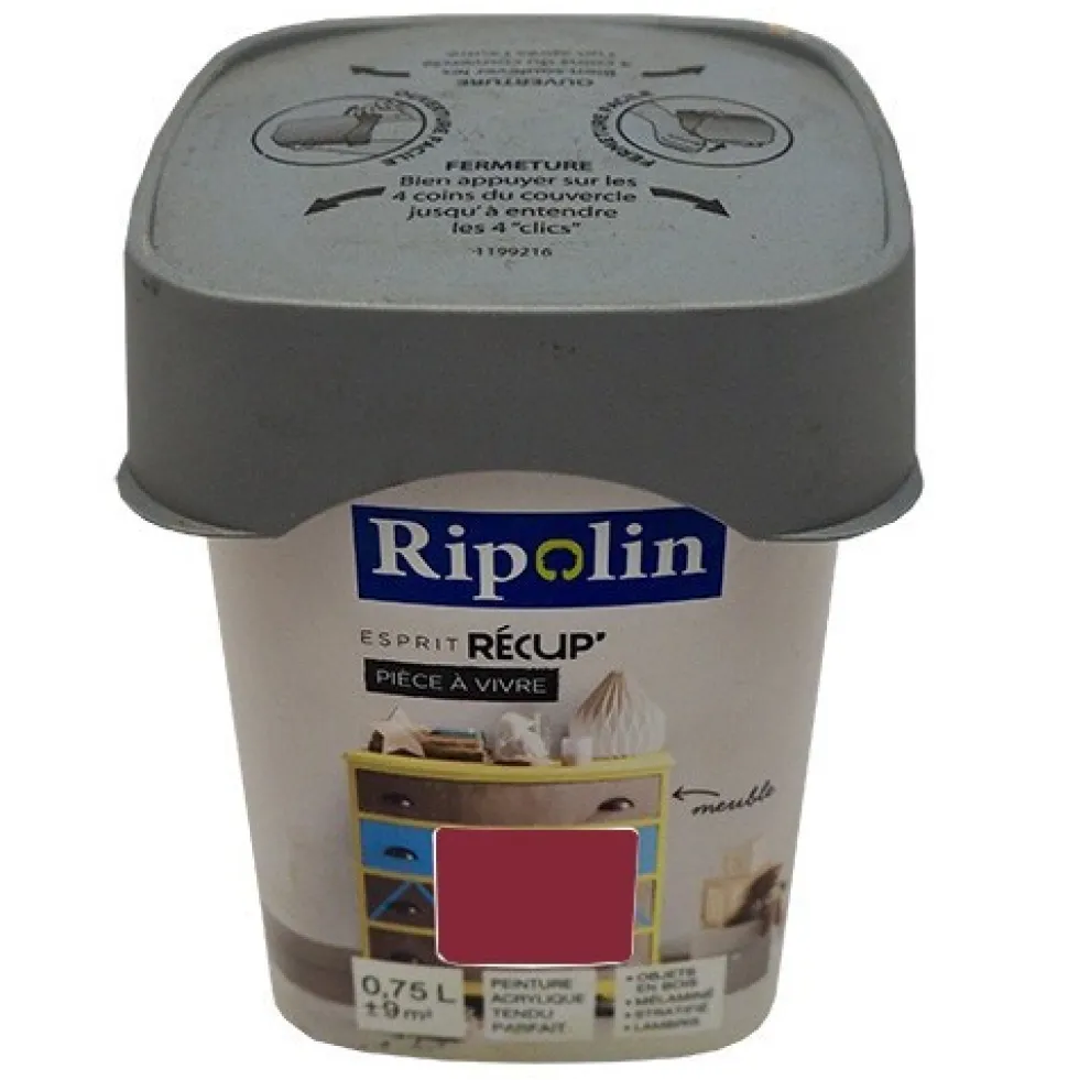 RIPOLIN Peinture Esprit Récup' Pièce à vivre Rouge coquelicot
