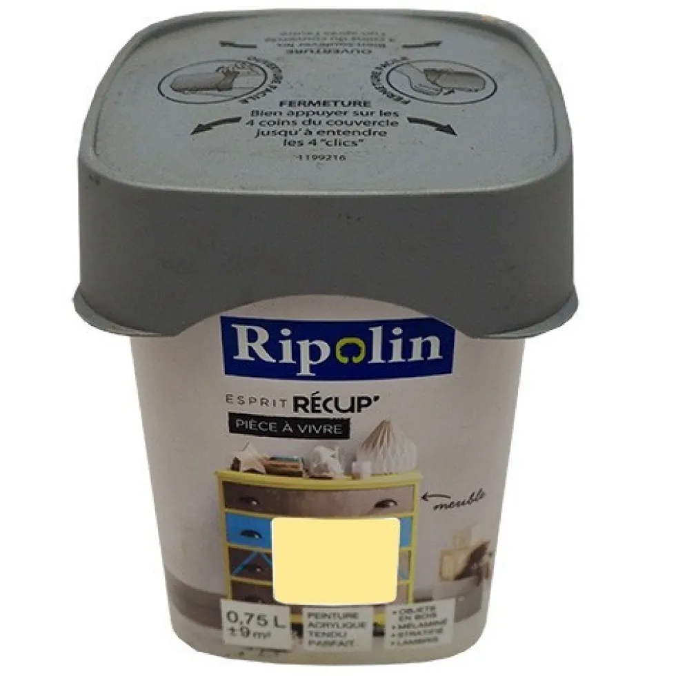 RIPOLIN Peinture Esprit Récup' Pièce à vivre Jaune tendre