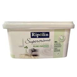 RIPOLIN Peinture Supercrème Murs & Plafonds Blanc Satin