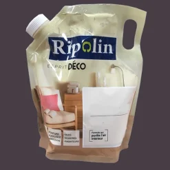 RIPOLIN Poche de Peinture Acrylique "Esprit Déco" 1L Coulis de cassis satin