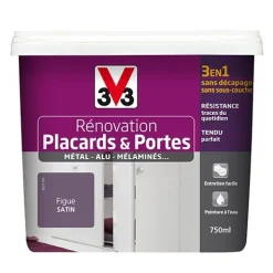 Rénovation Placards & Portes (Métal-Alu-Mélaminés) V33 Satin Figue