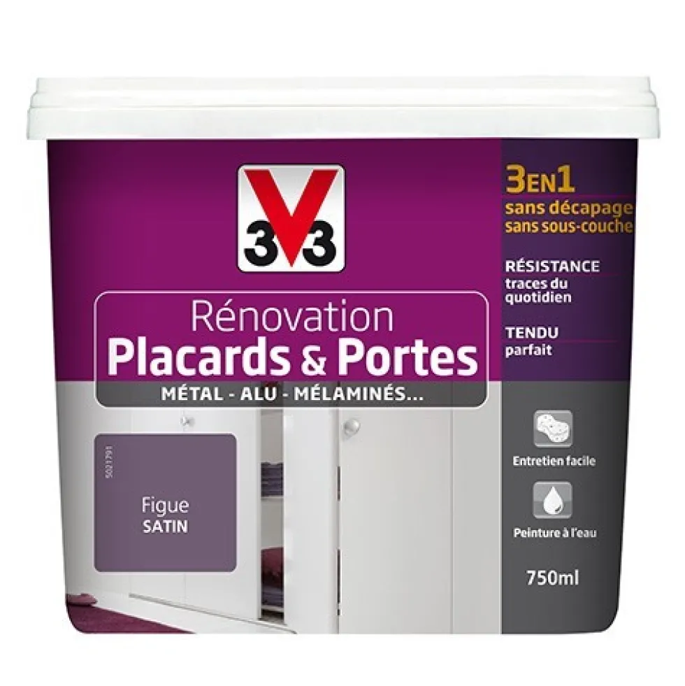 Rénovation Placards & Portes (Métal-Alu-Mélaminés) V33 Satin Figue
