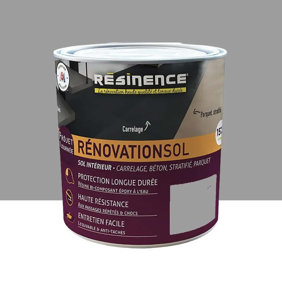 Résine colorée RÉSINENCE RénovationSol Zinc
