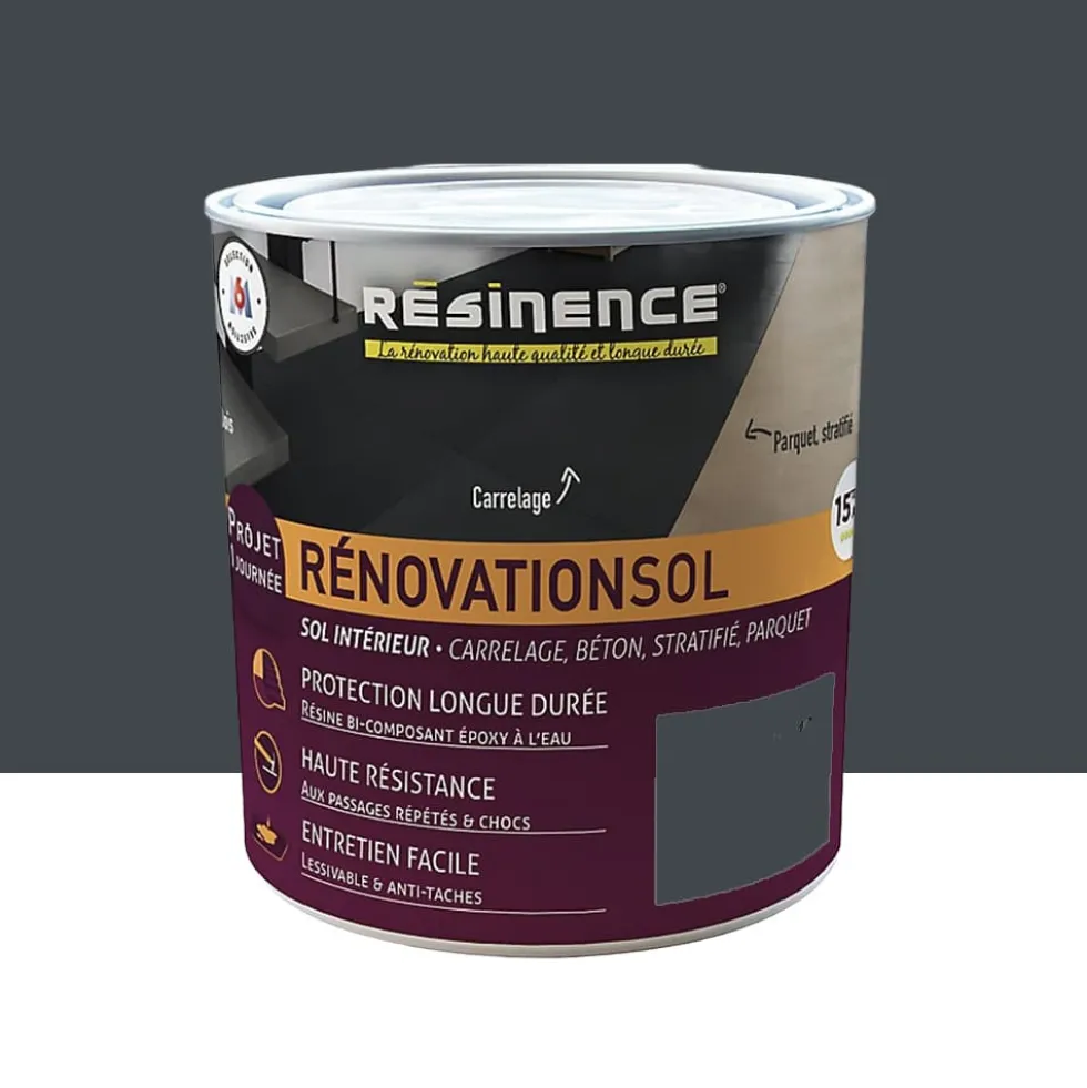 Résine colorée RÉSINENCE RénovationSol Graphite