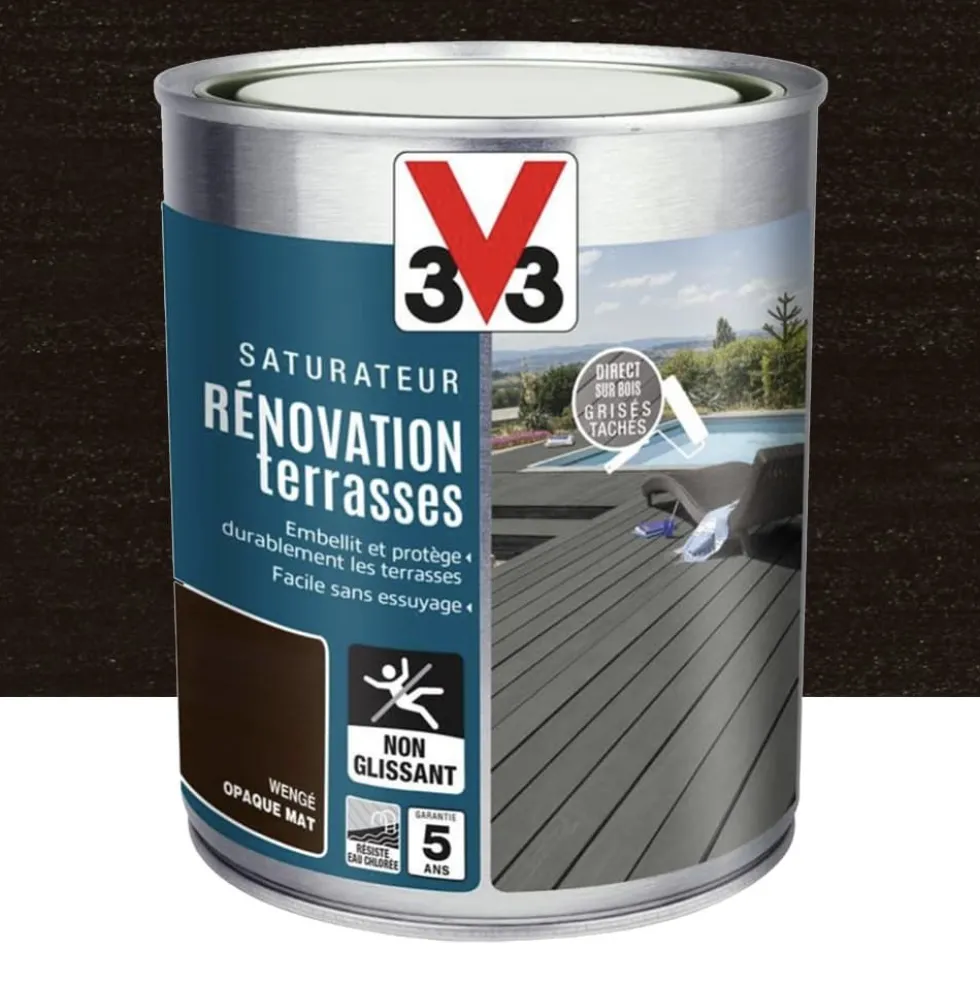 Saturateur V33 Rénovation terrasses Wengé