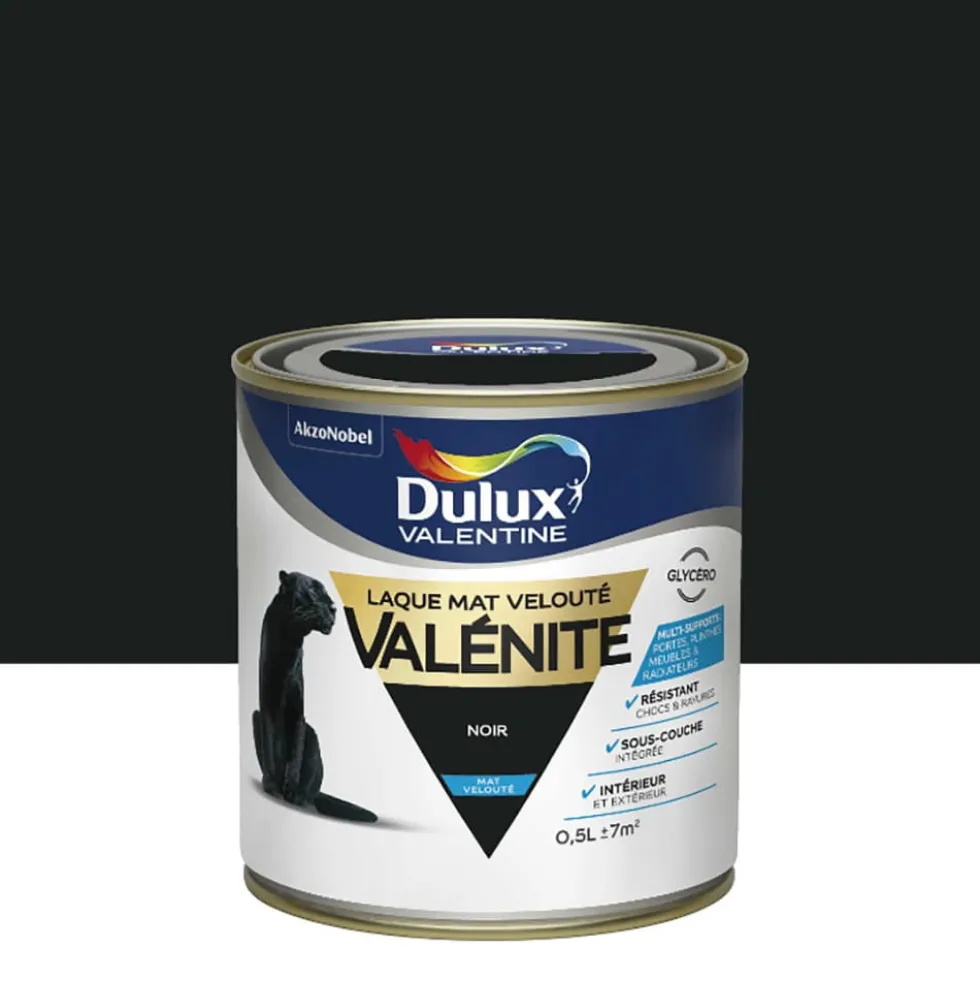 Testeur Mat Velouté Dulux Valentine Valénite Noir
