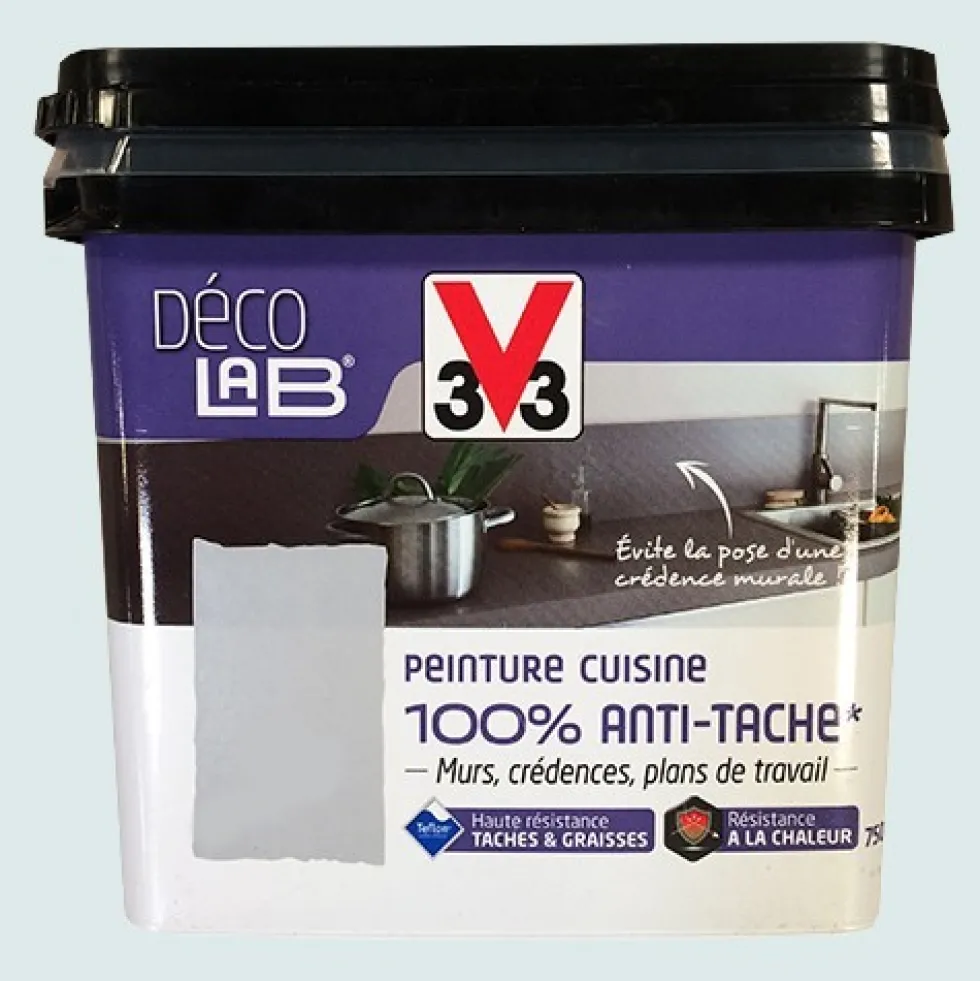 V33 Déco LAB Peinture Cuisine 100% Anti-Tâche Galet