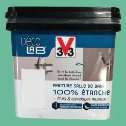 V33 Déco LAB Peinture Salle de bain 100% Etanche Menthe verte