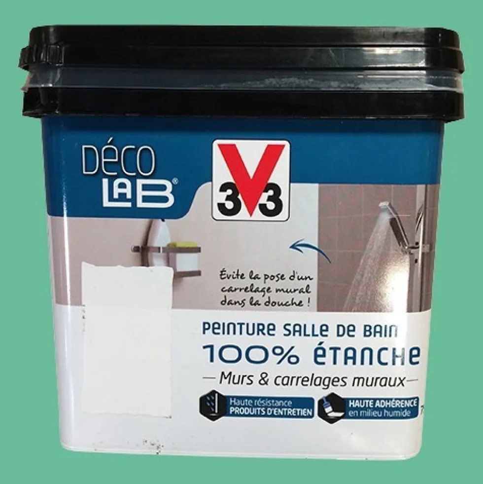 V33 Déco LAB Peinture Salle de bain 100% Etanche Menthe verte