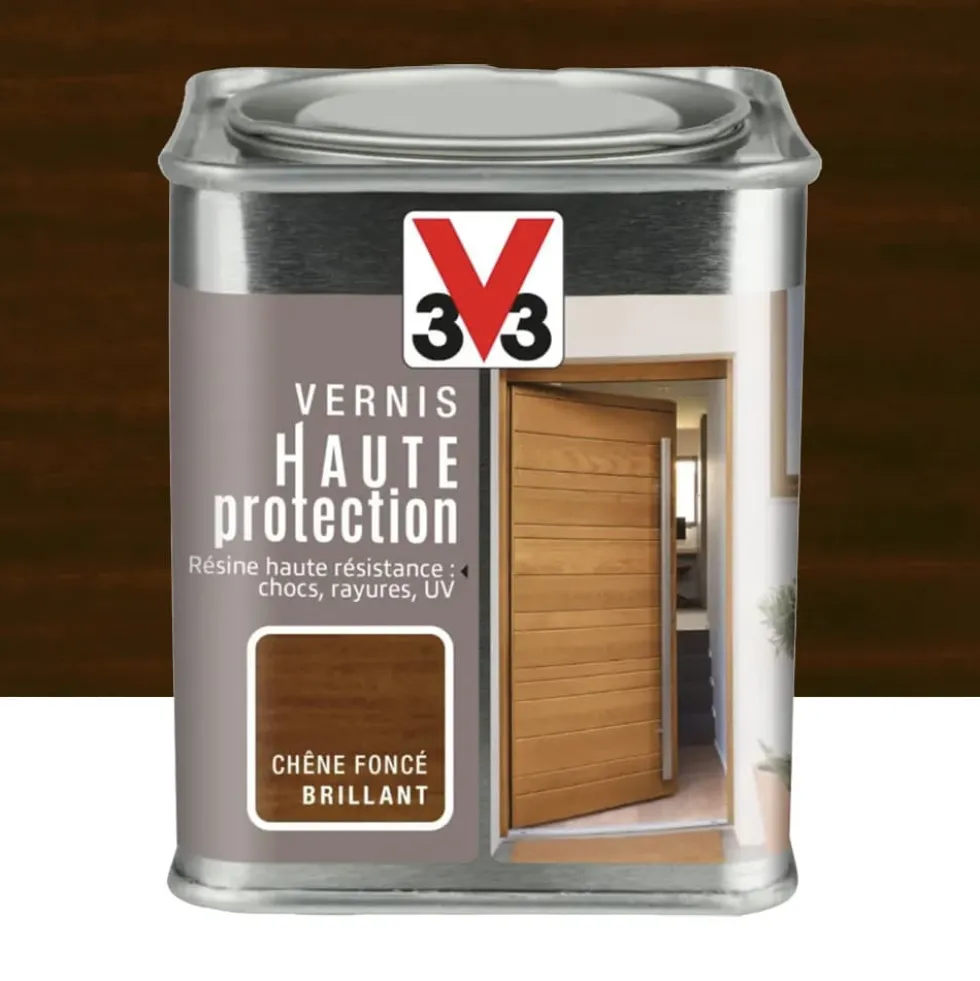Vernis bois V33 Haute Protection Chêne foncé brillant