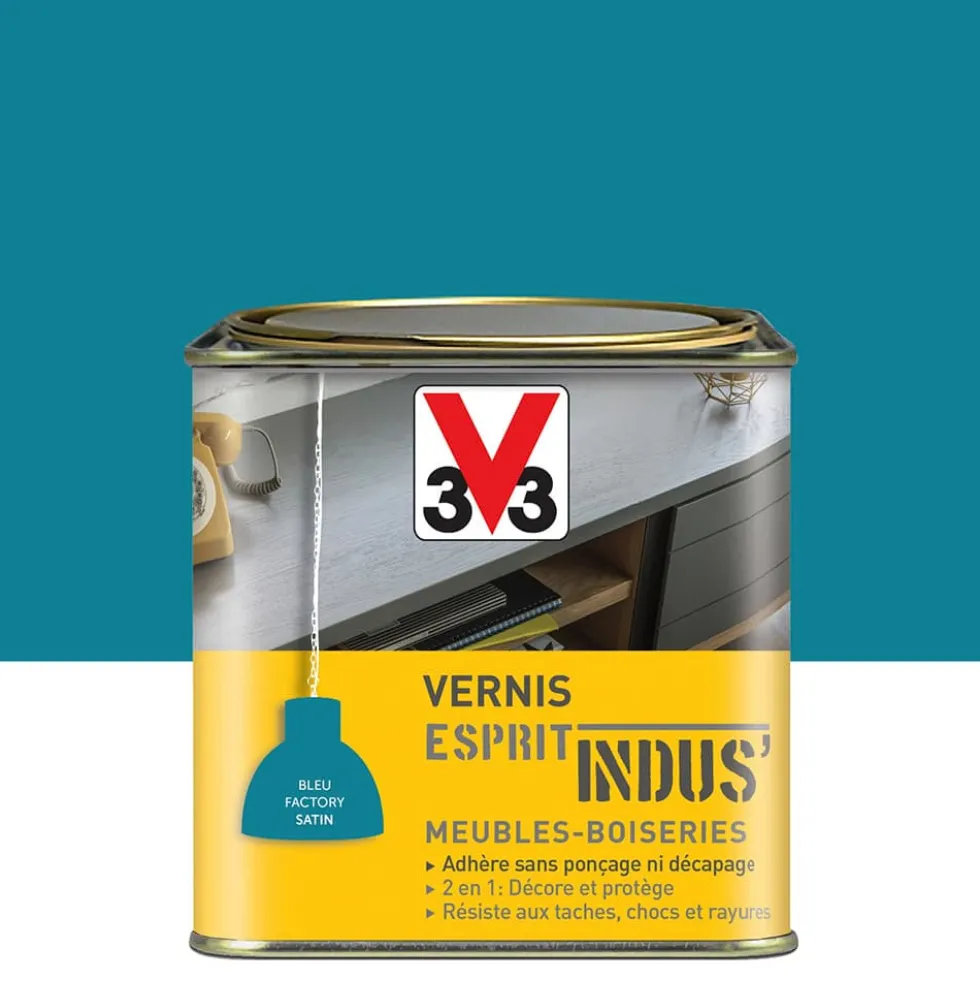 Vernis Esprit Indus' V33 Gris Bleu Factory Satin