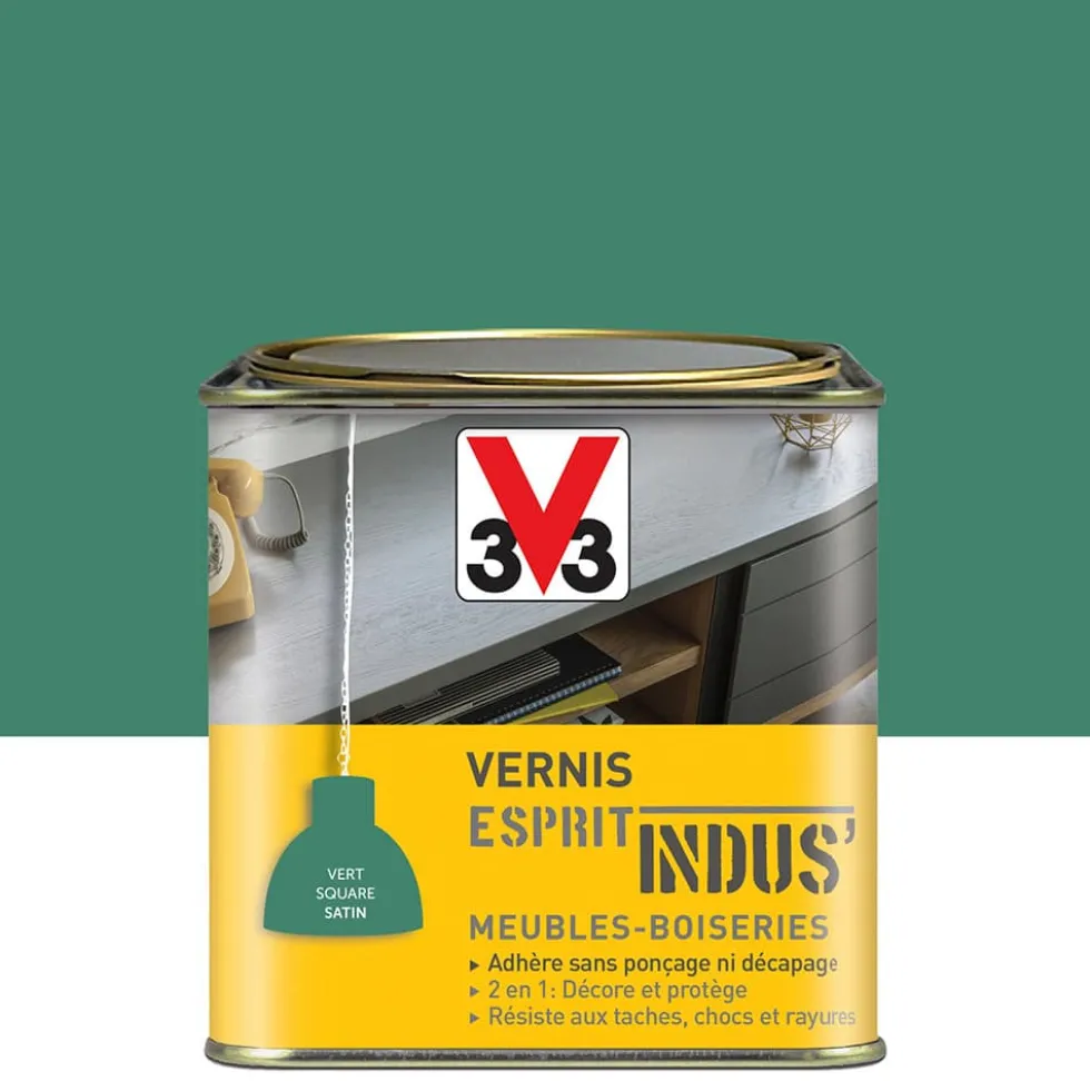 Vernis Esprit Indus' V33 Vert Square Satin