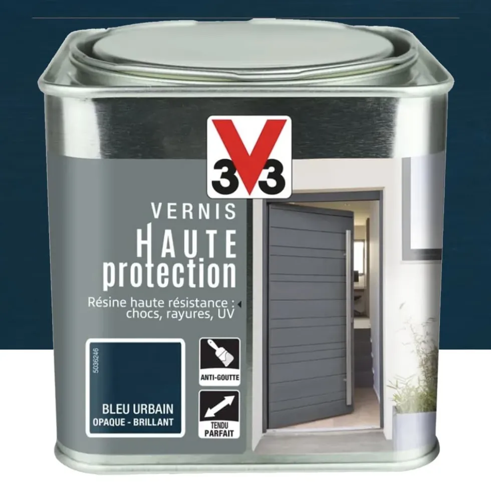 Vernis Haute protection V33 Bleu urbain Brillant
