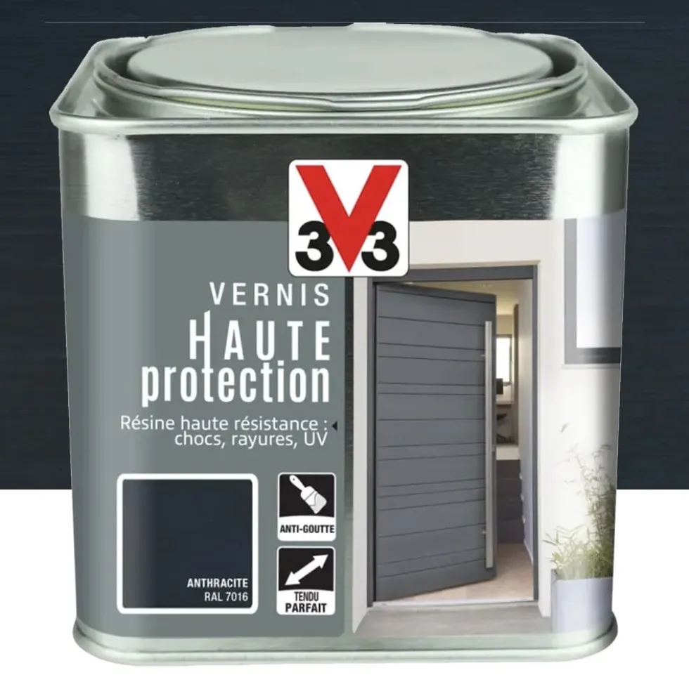 Vernis Haute protection V33 Gris Anthracite Brillant