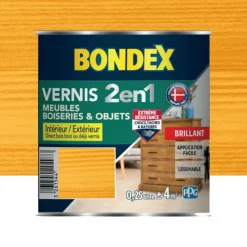 Vernis intérieur BONDEX 2 en 1 Chêne doré brillant
