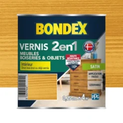 Vernis intérieur BONDEX 2 en 1 Chêne clair satin