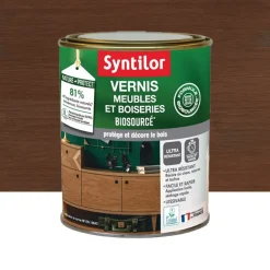 Vernis Meubles Et Boiseries Biosourcée SYNTILOR Chêne Foncé Mat